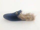 Gucci Horsebit Accent Velvet Mules Size 8