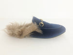 Gucci Horsebit Accent Velvet Mules Size 8