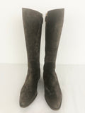 Ralph Lauren Collection Brown Suede Buckle Boots Size 7.5