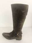 Ralph Lauren Collection Brown Suede Buckle Boots Size 7.5