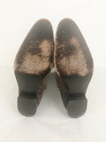 Ralph Lauren Collection Brown Suede Buckle Boots Size 7.5