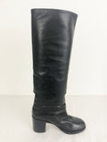 Chanel CC Fold-Over Boots Size 8