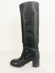 Chanel CC Fold-Over Boots Size 8