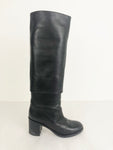 Chanel CC Fold-Over Boots Size 8