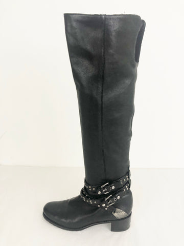 Over The Knee Boots with Straps Size 7.5