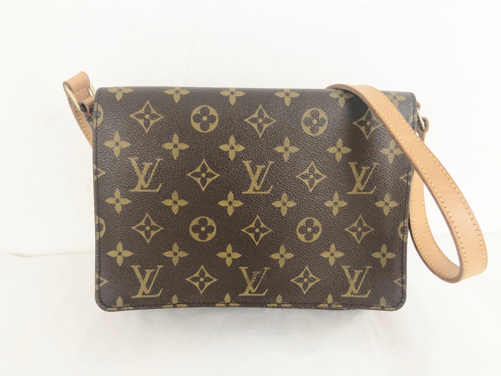 Brown Louis Vuitton Monogram Musette Tango Long Strap Shoulder Bag