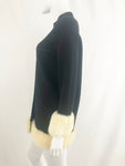 Vintage Coltalia Mink Trim Wool Coat Size 10