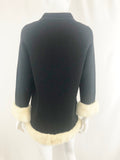 Vintage Coltalia Mink Trim Wool Coat Size 10