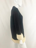 Vintage Coltalia Mink Trim Wool Coat Size 10