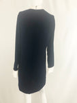 Sandro Black Velvet Bow Tie Dress Size 6