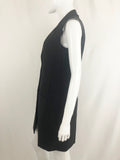 Victoria Beckham Sleeveless Dress with Patent & Fur Accent Size 6