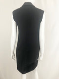 Victoria Beckham Sleeveless Dress with Patent & Fur Accent Size 6