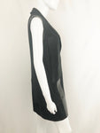 Victoria Beckham Sleeveless Dress with Patent & Fur Accent Size 6