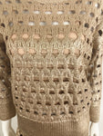 St. john Gold Sweater & Skirt 2 Piece Size S / M