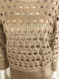 St. john Gold Sweater & Skirt 2 Piece Size S / M