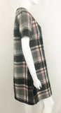 Line & Dot Wool Plaid Dress Size M