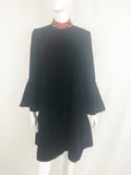 Maria Grazia Severi Velvet Jewel Collar Dress Size M