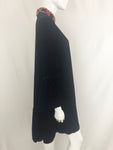 Maria Grazia Severi Velvet Jewel Collar Dress Size M