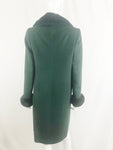 Algo Cashmere Coat with Fur Trim Size M