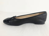 Chanel Leather CC Logo Ballet Flats Size 8