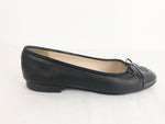 Chanel Leather CC Logo Ballet Flats Size 8