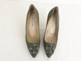 Manolo Blahnik Hangisi Shimmer Pumps Size 9