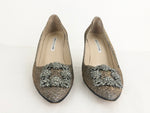 Manolo Blahnik Hangisi Shimmer Pumps Size 9