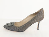 Manolo Blahnik Hangisi Shimmer Pumps Size 9