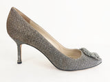 Manolo Blahnik Hangisi Shimmer Pumps Size 9