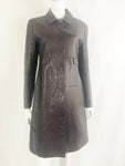 Jil Sander Brown Leather Trench Coat Size S / 6