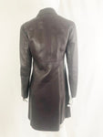 Jil Sander Brown Leather Trench Coat Size S / 6