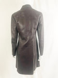 Jil Sander Brown Leather Trench Coat Size S / 6