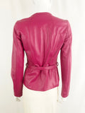 Blugirl Blumarine Belted Leather Jacket Size S / 4