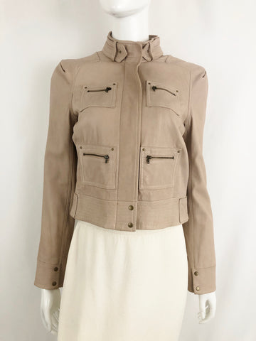 Diane Von Furstenberg Leather Jacket Size 6