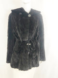 Mink Jacket with Hood Size S