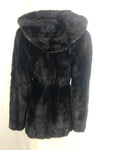 Mink Jacket with Hood Size S