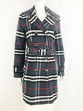 Courage B Plaid Overcoat w/Belt Size10