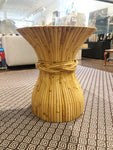 Bamboo and Glass Top Table Size 60" W x 29" H