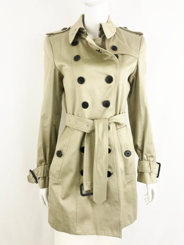 Burberry London Double Breasted Trench Size 8
