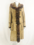 Simon Shearling w/Fox Trim Coat Size L