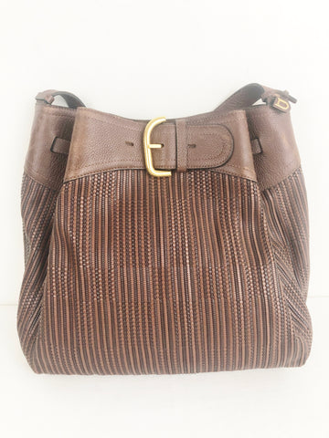 Delvaux Woven Bucket Bag