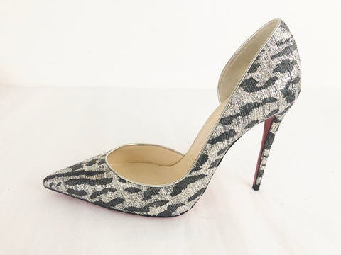 Christian Louboutin Patterned D'Orsay Pump Size 8