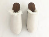 NEW Chanel Shearling Lined Clogs Size 8