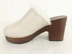 NEW Chanel Shearling Lined Clogs Size 8