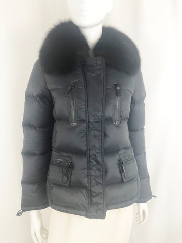 Burberry Sport Fur Trimmed Puffer Jacket Size S