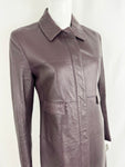 Jil Sander Brown Leather Trench Coat Size S / 6