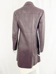 Jil Sander Brown Leather Trench Coat Size S / 6