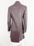 Jil Sander Brown Leather Trench Coat Size S / 6