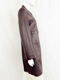 Jil Sander Brown Leather Trench Coat Size S / 6