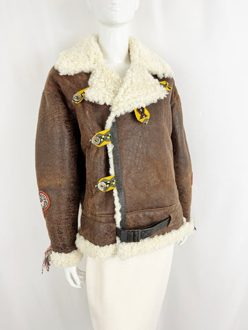 Etro Gina Shearling Embroidered Coat Size 2